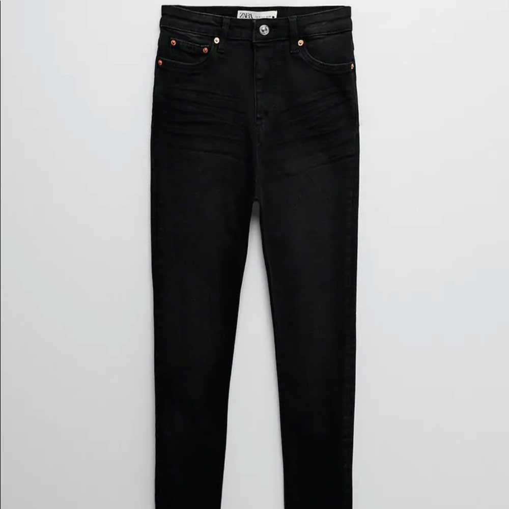 ZARA 80s High Waisted Black Jeans - NWT